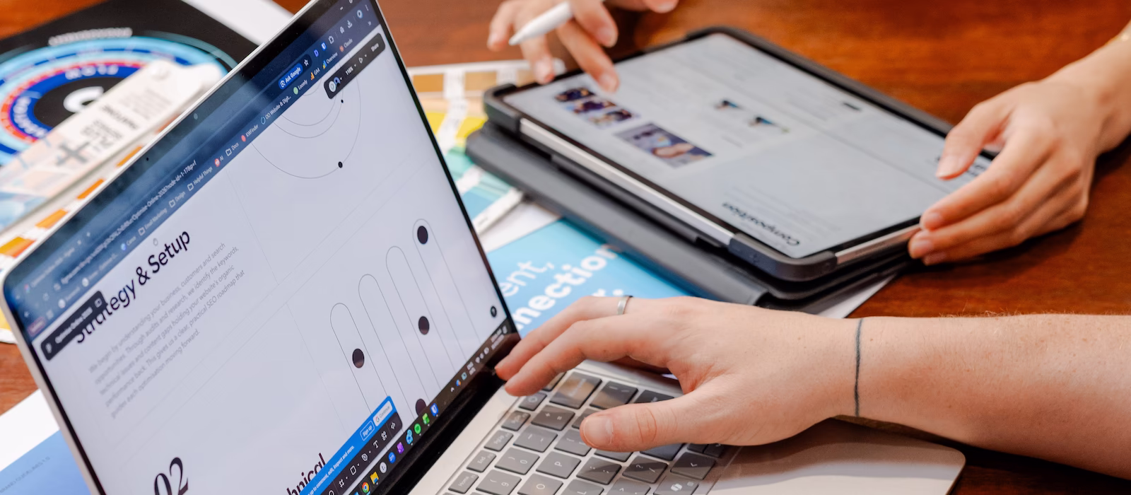 Optimise Online team reviewing a website
