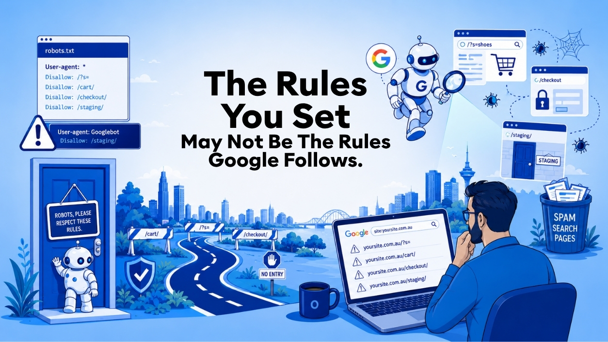 robots.txt rules may not be the rules Google follows